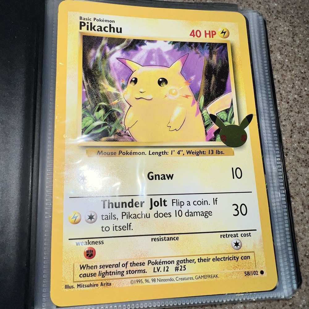 Pokémon TCG 25th Anniversary First Partner Collector's Jumbo Card Binder 2 Cards